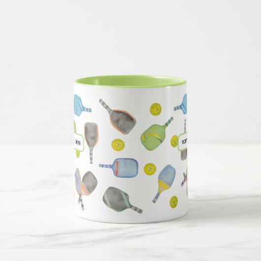 Pickleball Mug – Funny Paddle Pattern Mok (Midden)