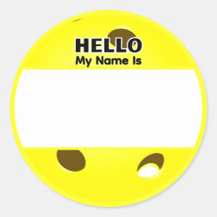 Pickleball Naam Tags -Toernooien Sociaal Lessen Ronde Sticker