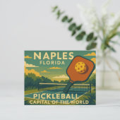 Pickleball Naples Florida Feestdagenkaart (Staand voorkant)