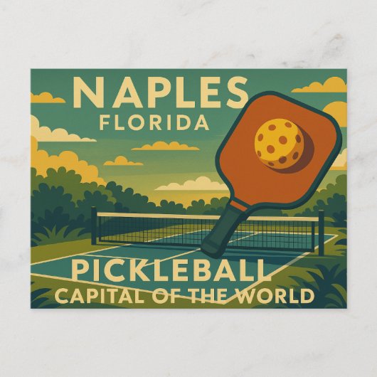 Pickleball Naples Florida Feestdagenkaart (Voorkant)