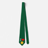 Pickleball Necktie: Ik hou van Pickleball (groen) Stropdas (Voorkant)
