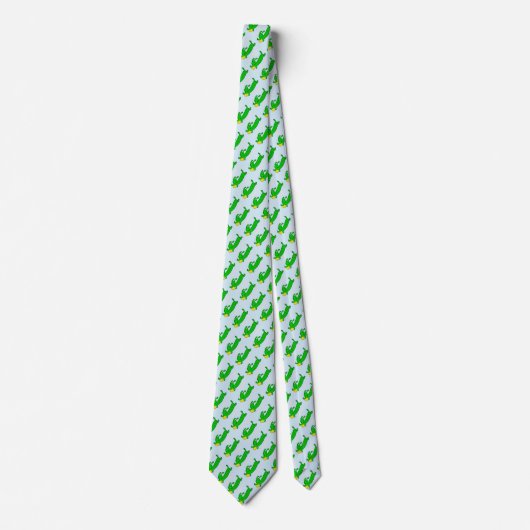 Pickleball Necktie: Pickle Dog Stropdas (Voorkant)