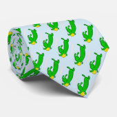 Pickleball Necktie: Pickle Dog Stropdas (Opgerold)