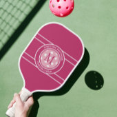 Pickleball Ninja Custom Name Initiaal Girly Pink Paddle