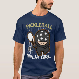 pickleball ninja girl funny pickleball sports girl t-shirt