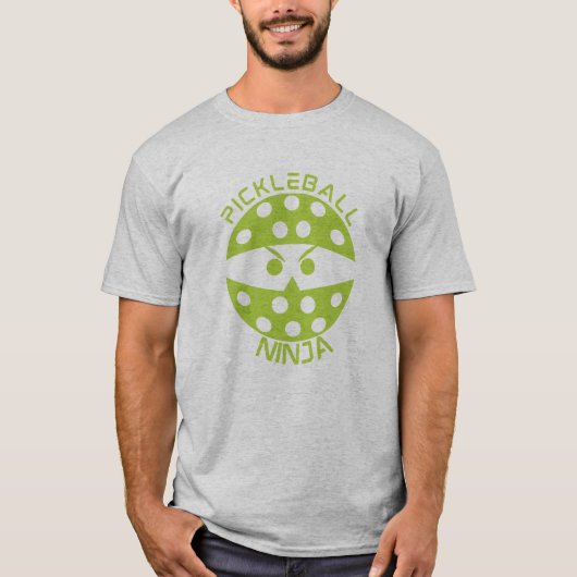 Pickleball Ninja green T-shirt (Voorkant)