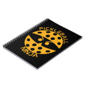Pickleball ninja - oranje notitieboek (Linkerzijde)