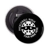 Pickleball ninja, schattig grafisch button flesopener (Voorkant)