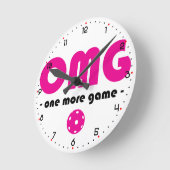 Pickleball Nog één spelletje wit/roze Ronde Klok (Hoek)