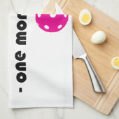 Pickleball Nog één spelletje wit/roze Theedoek (Quarter Fold)