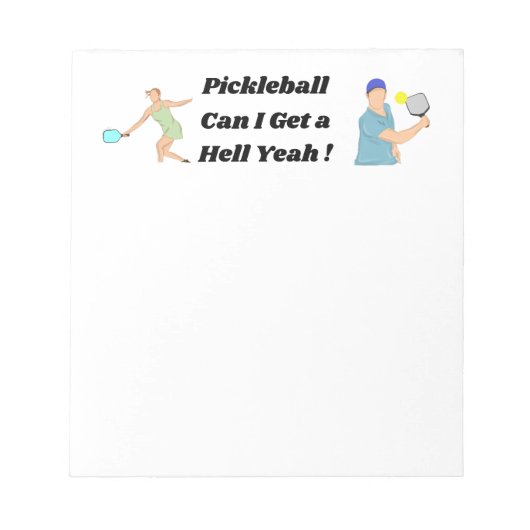 Pickleball Notitieblok. Grappig Pickleball Notitie Notitieblok (Voorkant)