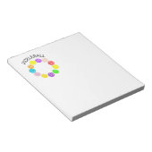 Pickleball-Notitieblok voor memo's, notities, om l Notitieblok (Schuin)