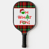 Pickleball Oh wat leuk rood en groen geplakt Paddle (Achterkant)