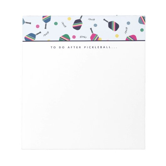 Pickleball om te doen na Pickleball Dink-laptop Notitieblok (Voorkant)
