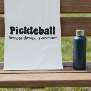 Pickleball omdat therapie duur is - grappig theedoek