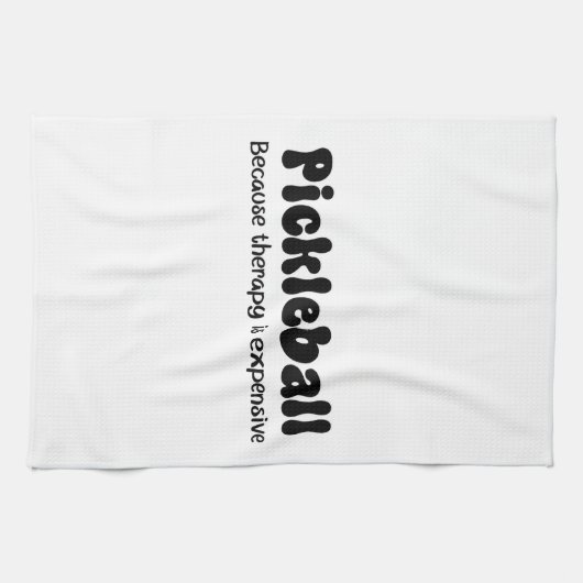 Pickleball omdat therapie duur is - grappig theedoek (Horizontaal)