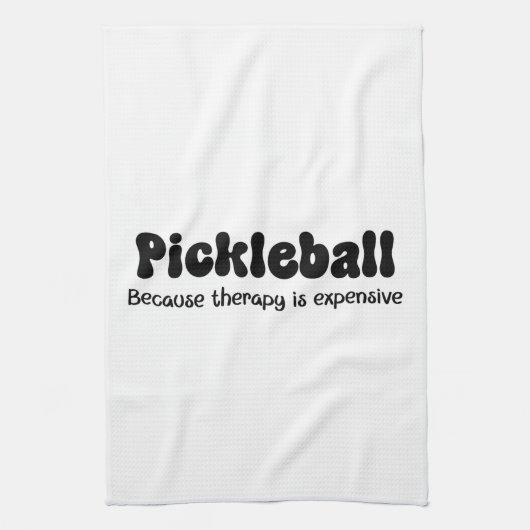Pickleball omdat therapie duur is - grappig theedoek (Verticaal)