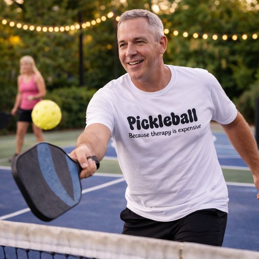Pickleball Omdat Therapie Duur is - Grappig Tri-Blend Shirt