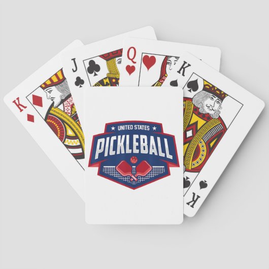Pickleball ondersteunt de Team Pickleball Player U Pokerkaarten (Achterkant)
