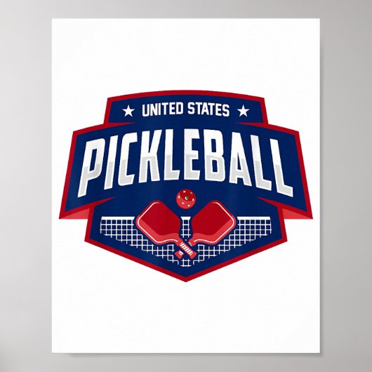 Pickleball ondersteunt de Team Pickleball Player U Poster (Voorkant)