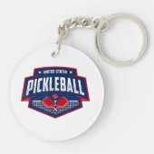 Pickleball ondersteunt de Team Pickleball Player U Sleutelhanger (Achterkant)