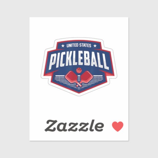 Pickleball ondersteunt de Team Pickleball Player U Sticker (Vel)