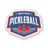 Pickleball ondersteunt de Team Pickleball Player U Sticker (Voorkant)
