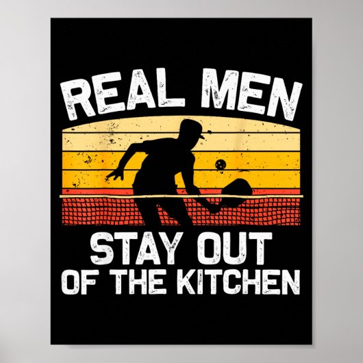 Pickleball-ontwerp voor mannen jongens Pickle Ball Poster (Voorkant)