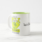 Pickleball Oom Zoals Regular Oom Alleen Cooler Tweekleurige Koffiemok (Voorkant links)