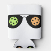 Pickleball op mijn geest (zonnebrillen + ballen) blikjeskoeler (Achterkant)