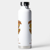 Pickleball oranje leuke quote retro monogram waterfles (Links)
