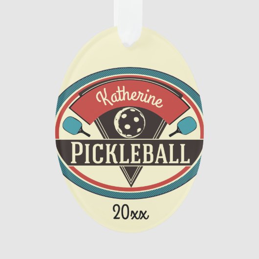 Pickleball Ornament -  ontwerp (voorkant)