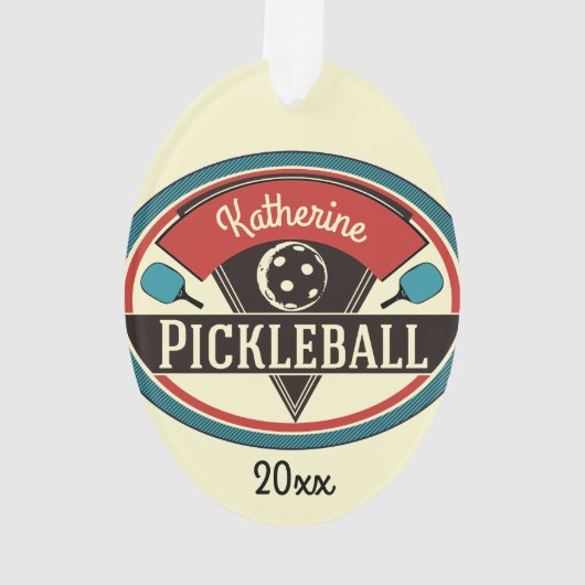 Pickleball Ornament -  ontwerp (achterkant)