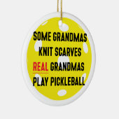 Pickleball-ornament voor oma keramisch ornament (Rechts)