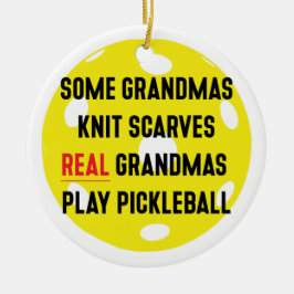 Pickleball-ornament voor oma keramisch ornament