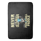 Pickleball - Oude man met een pickleball-paddle Badmat (Voorkant Verticaal)