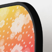 Pickleball Outdoor Kleurrijke Bloem Bloemen Paddle (Links Detail)