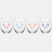 Pickleball Overserveerde Schattigee sportwoordspel Wijnglas Zonder Voet (Voorkant)