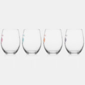 Pickleball Overserveerde Schattigee sportwoordspel Wijnglas Zonder Voet (Links)