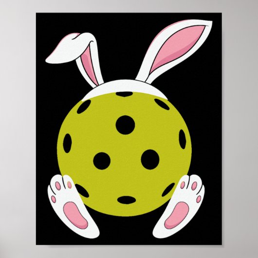 Pickleball Paasjacht Bunny Pickleball Eas Poster (Voorkant)