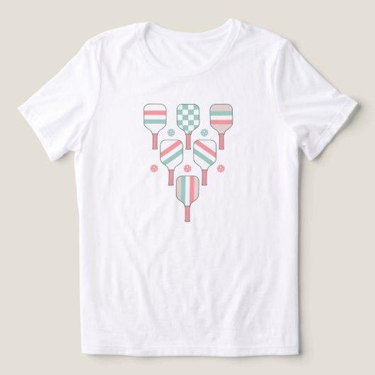 Pickleball-paddels Patroon Tri-Blend Shirt (Design voorkant)