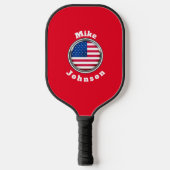 Pickleball Paddle- Aangepaste Amerikaanse vlag naa Pickleball Paddle (Voorkant)