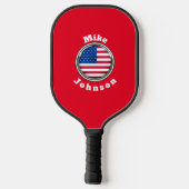 Pickleball Paddle- Aangepaste Amerikaanse vlag naa Pickleball Paddle (Achterkant)