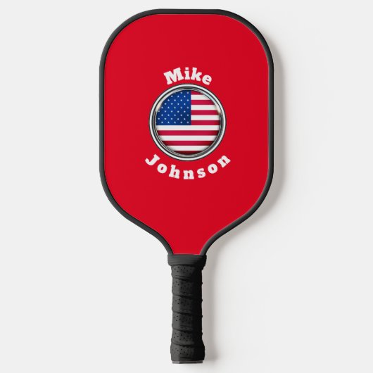 Pickleball Paddle- Aangepaste Amerikaanse vlag naa Pickleball Paddle (Voorkant)