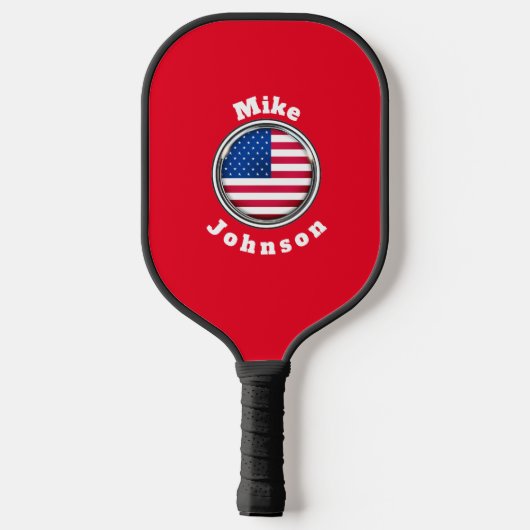 Pickleball Paddle- Aangepaste Amerikaanse vlag naa Pickleball Paddle (Achterkant)