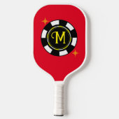 Pickleball Paddle - Aangepaste pokerchip - initiaa (Achterkant)
