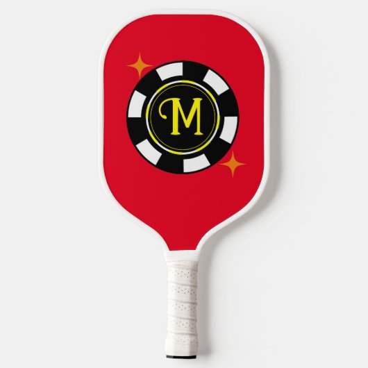 Pickleball Paddle - Aangepaste pokerchip - initiaa (Achterkant)
