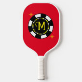 Pickleball Paddle - Aangepaste pokerchip - initiaa (Voorkant)