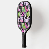 Pickleball Paddle : Abstract Leaves (black/green) (Links)