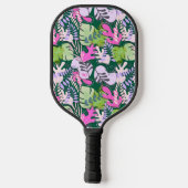 Pickleball Paddle : Abstract Leaves (black/green) (Achterkant)